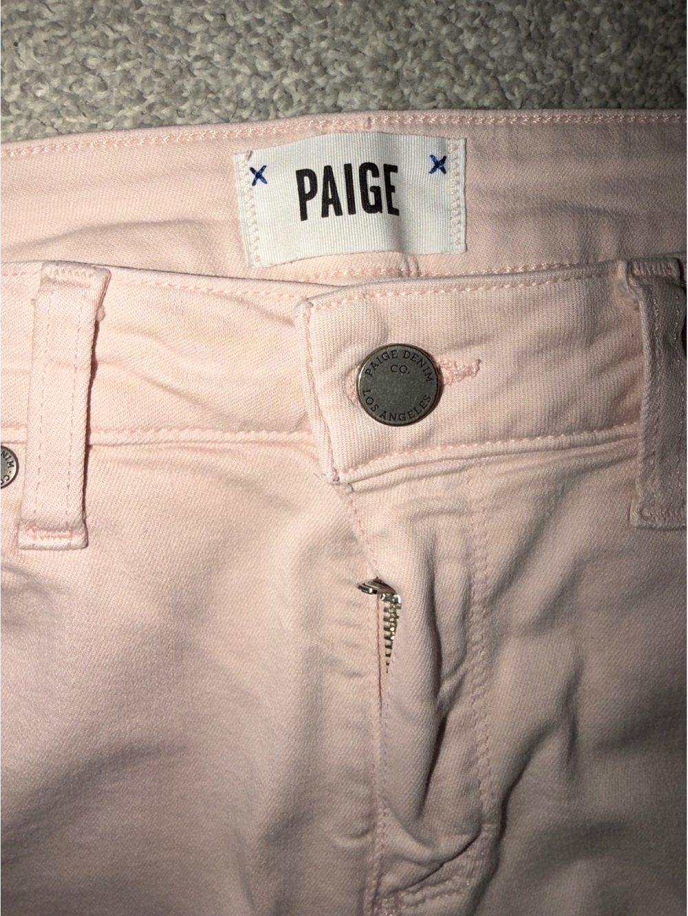 PAIGE Verdugo Crop Mid-Rise Skinny Pink Sz 27 Designer - Picture 5 of 8